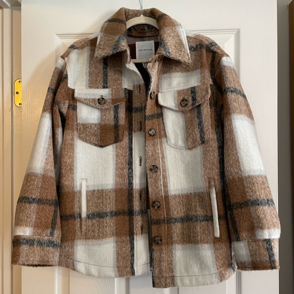 Avec Les Filles Jackets & Blazers - Avec Les Filles Plaid Shacket NWOT